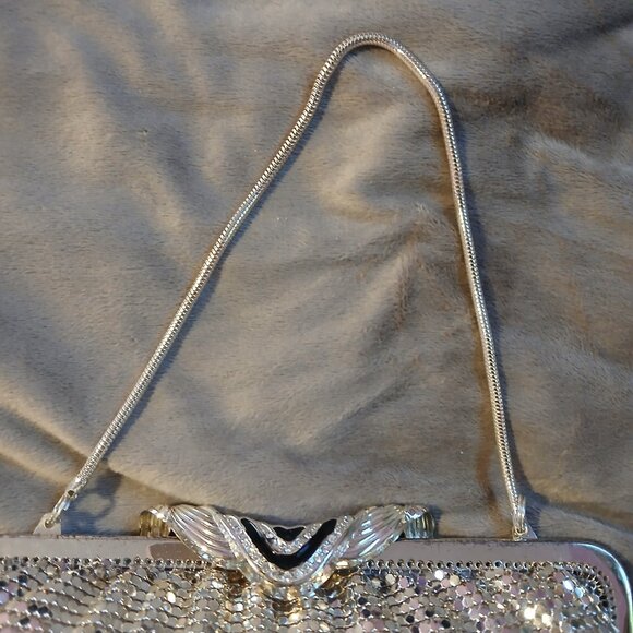 Vintage Women's Silver Tone  Beaded Clutch - Picture 7 of 7